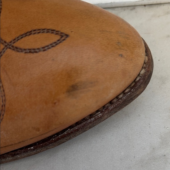 Boulet Classic Tan Leather Cowboy Boots - Picture 3 of 10